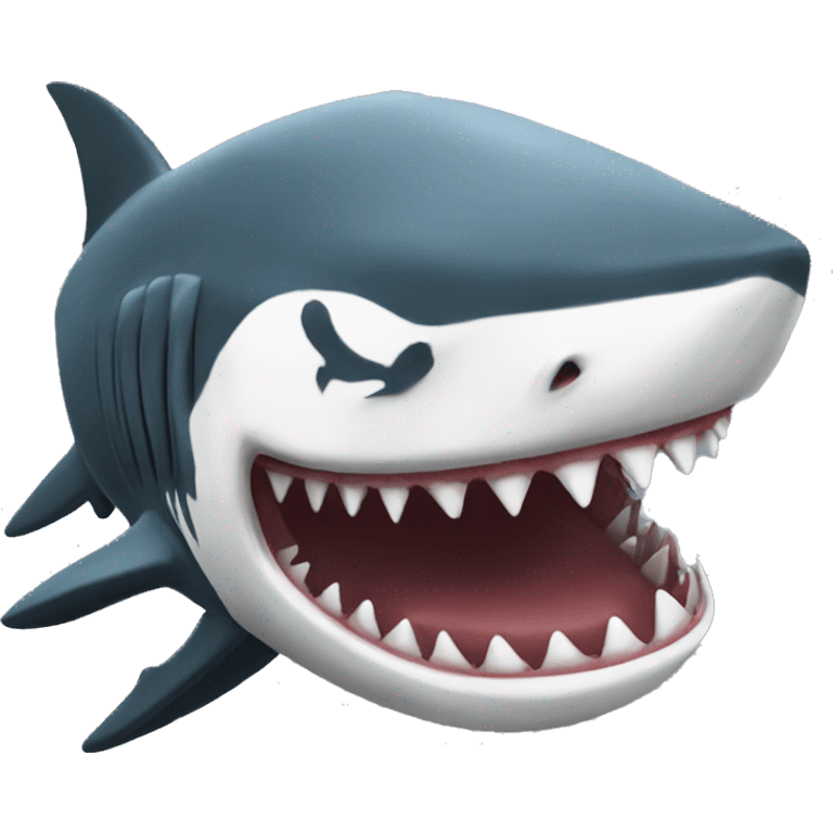 Shark eating panda emoji