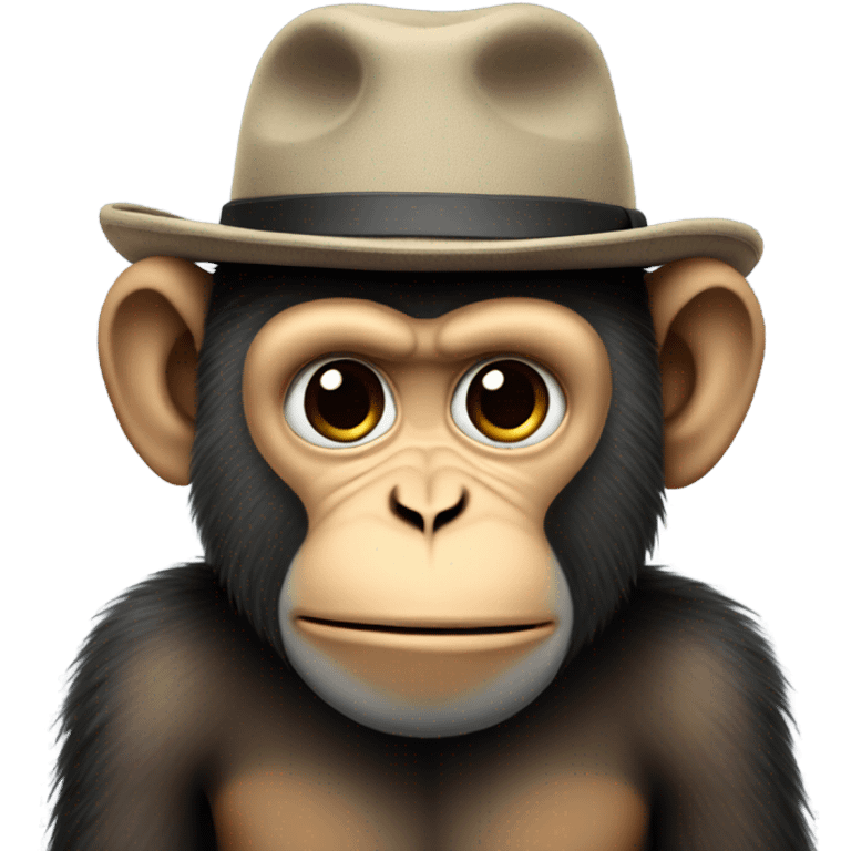 sad monkey with hat emoji