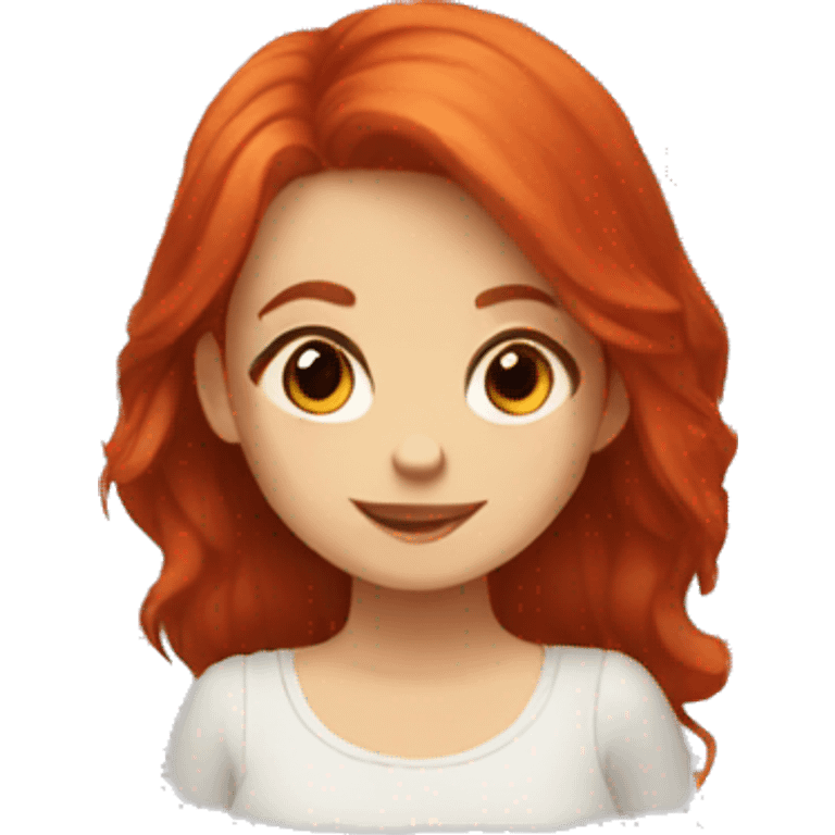 A little girl with red hair emoji