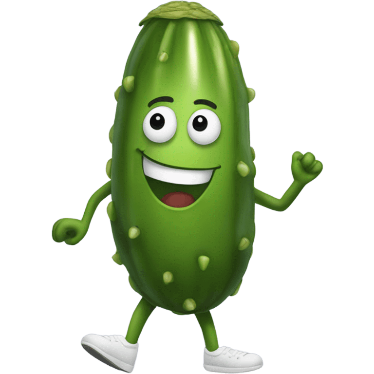 Dancing pickle emoji