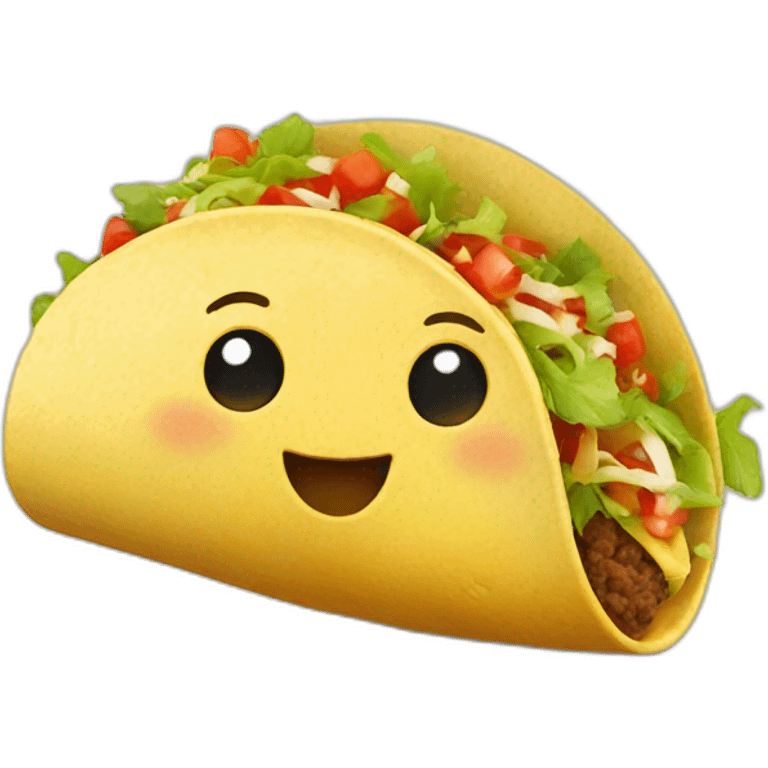 Happy Mexican taco emoji