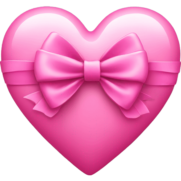 pink heart with a bow  emoji