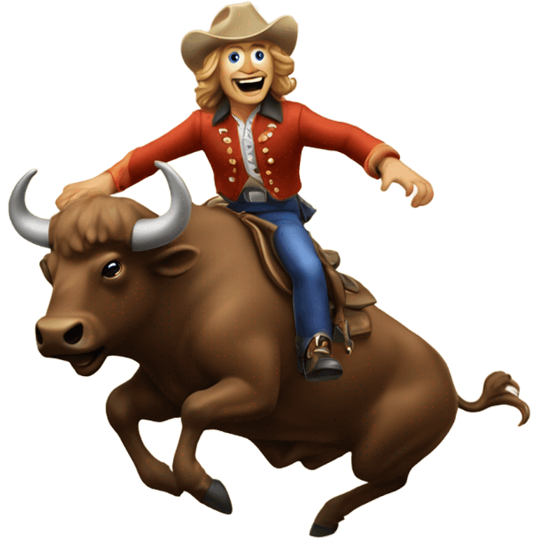 Buffalo bill jumping through a table emoji