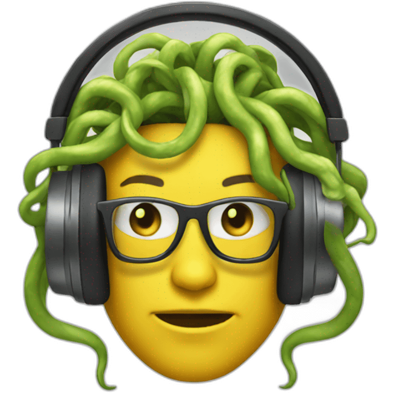 medusa on headphones emoji