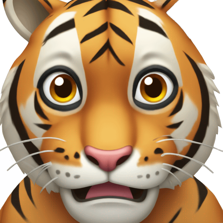 tiger that is shocked emoji