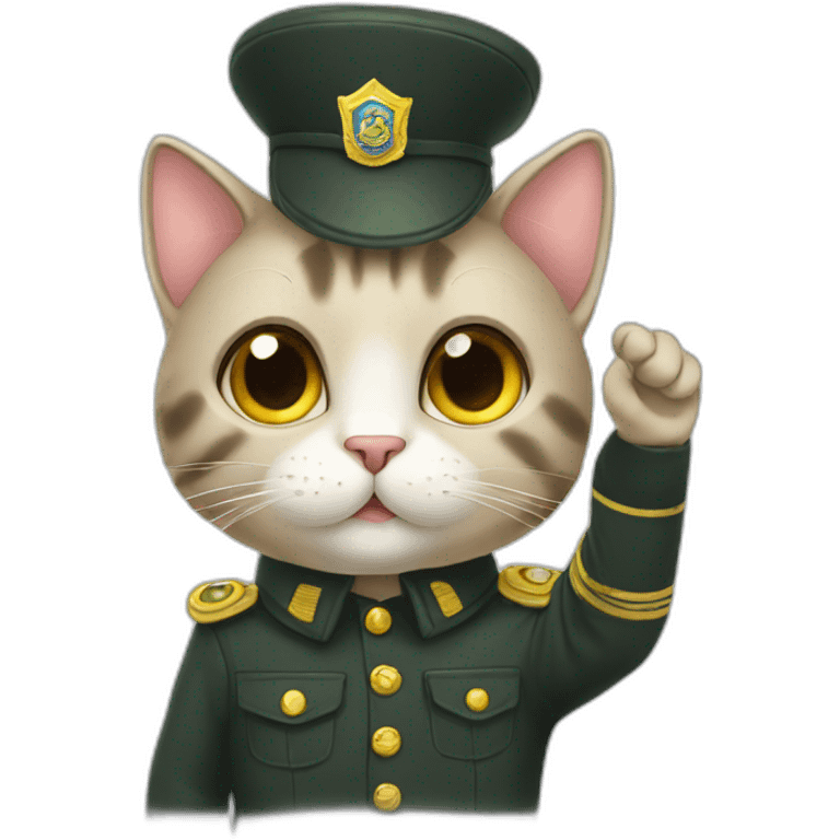 Saluting cat emoji