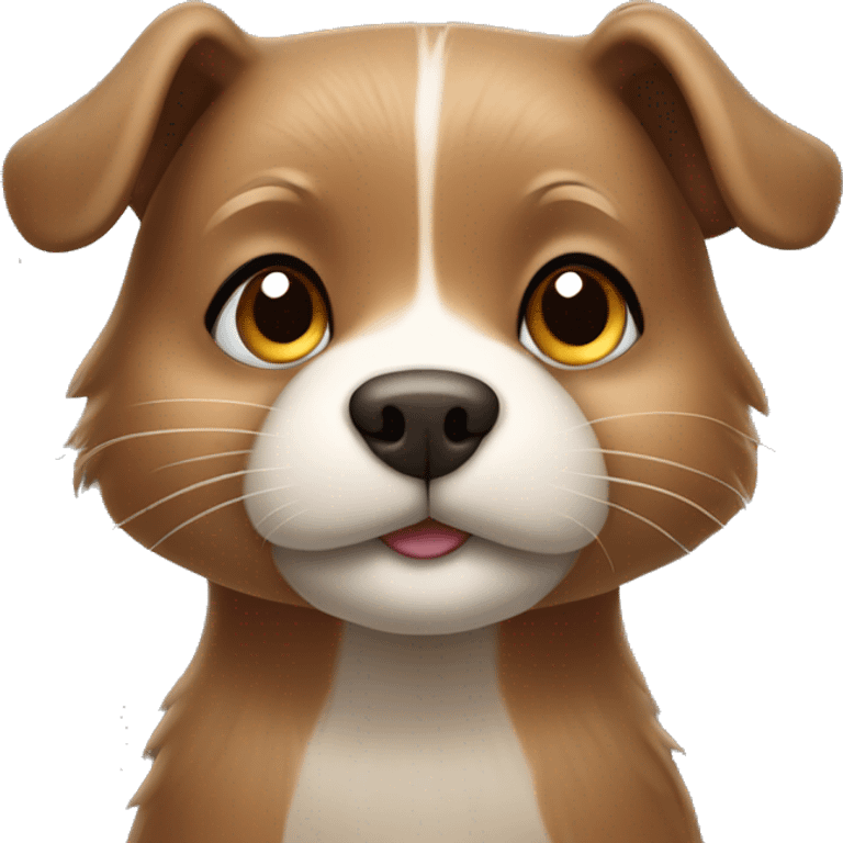 beaver york dog, girl, cute face emoji