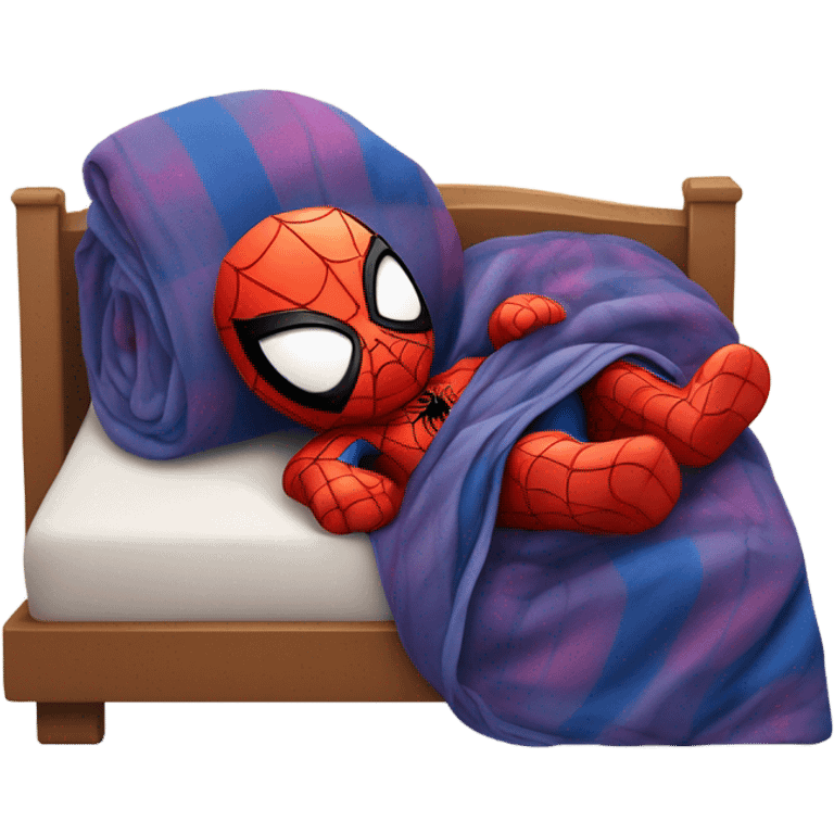 spider man sleeping bed cute  emoji