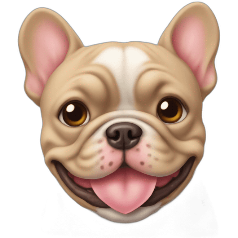 Bouledogue qui fait un coeur  emoji