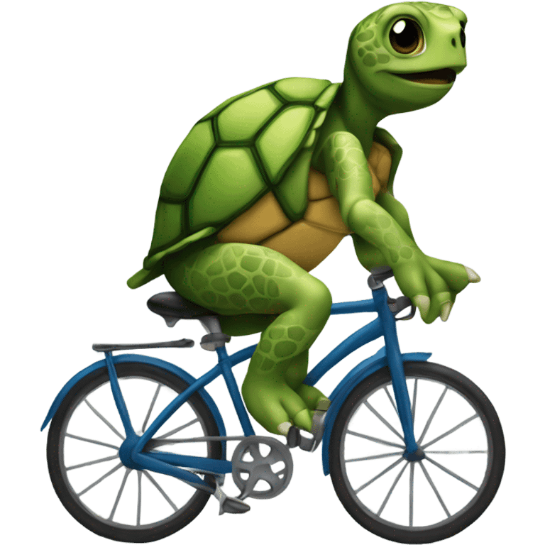 tortuga en bicicleta emoji