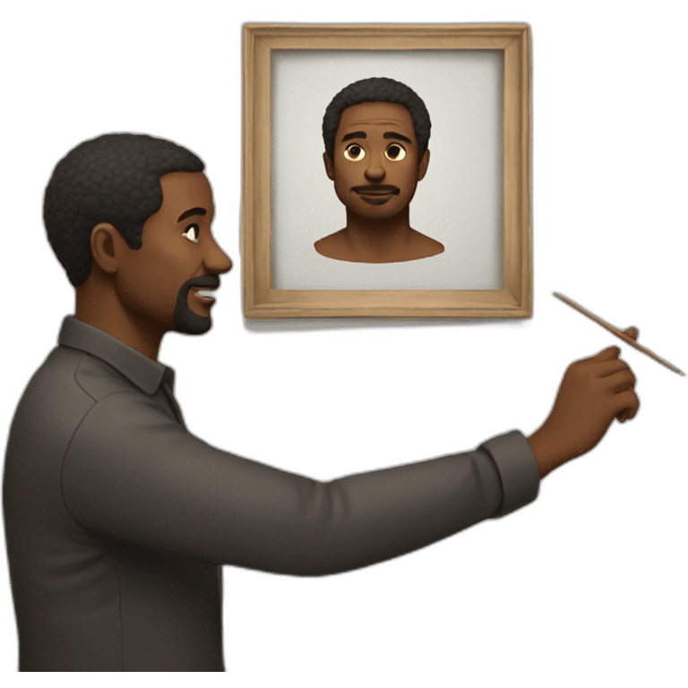 man doing art emoji