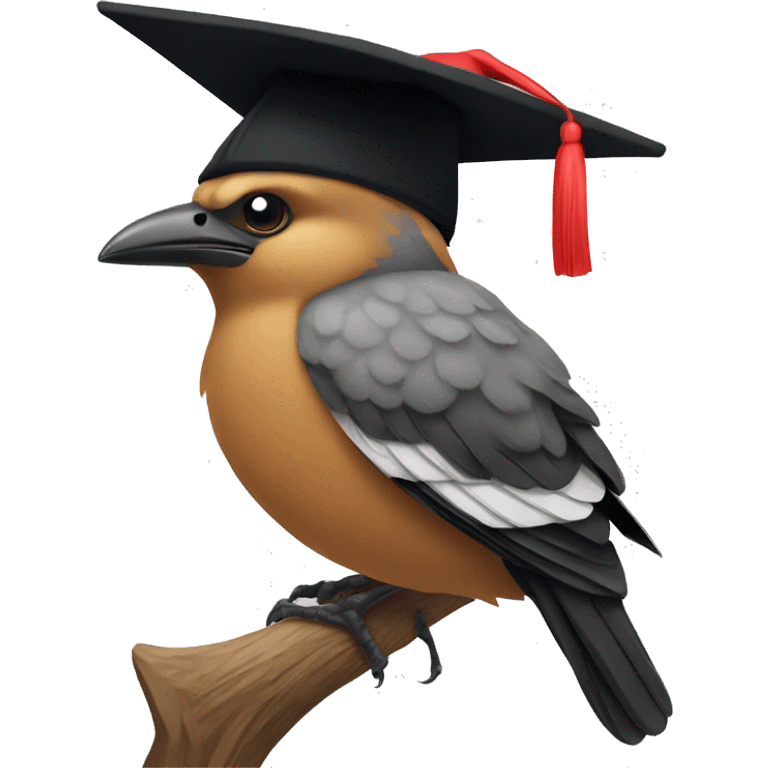 bird with University of Georgia hat emoji