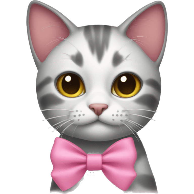 cat with pink bow emoji