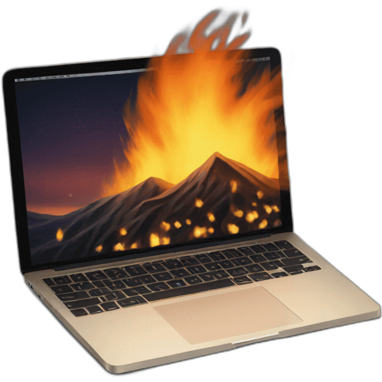 macbook fire emoji