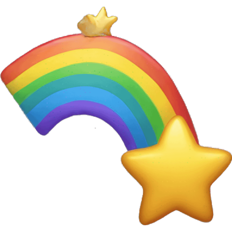 Shooting star rainbow emoji