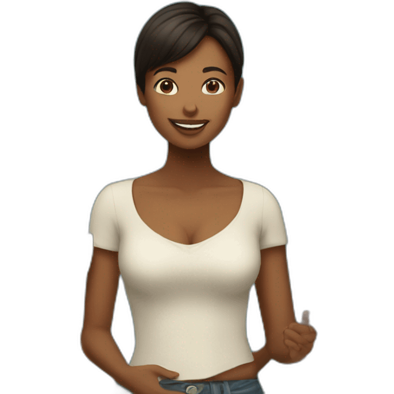 woman holding melons emoji