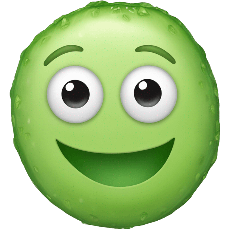 Smiley face wearing cucumber  emoji