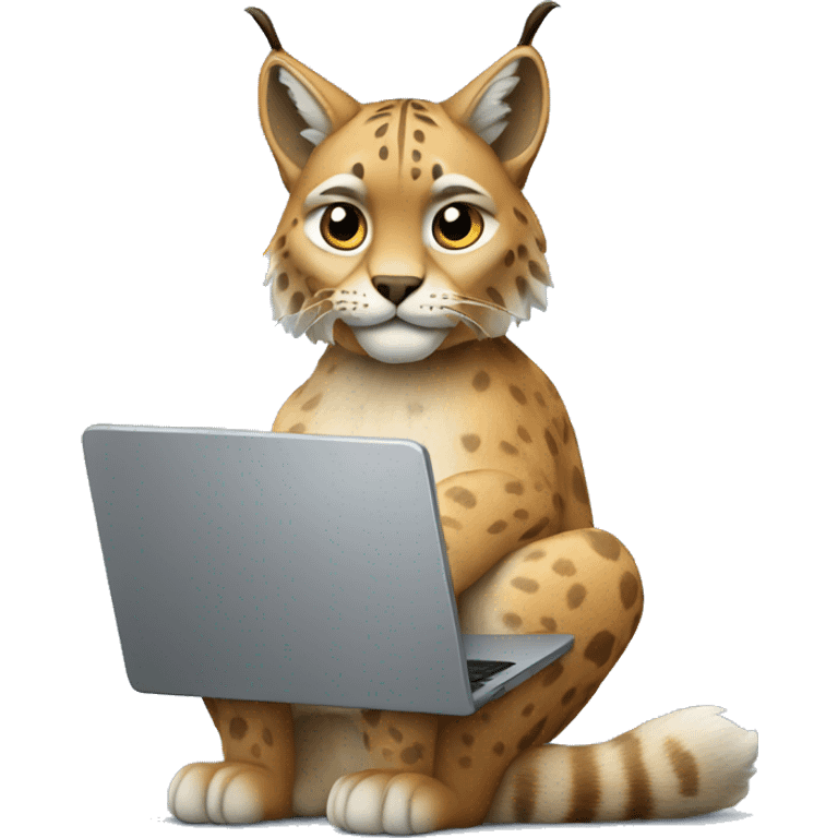 A lynx with a laptop emoji