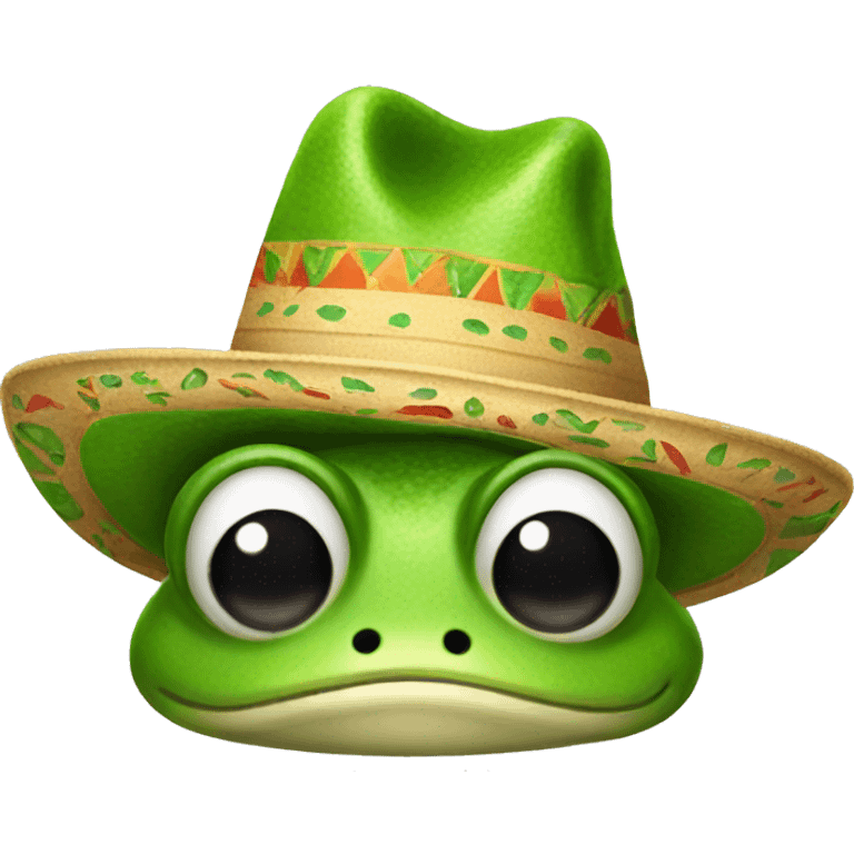 Frog emoji with sombrero emoji