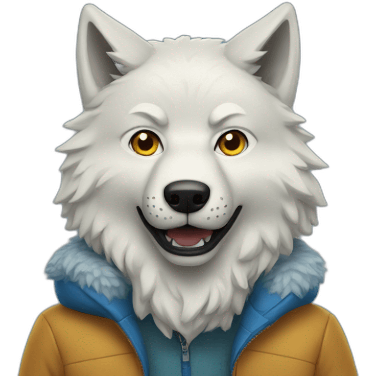 Snow wolf emoji