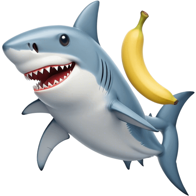 shark and banana emoji