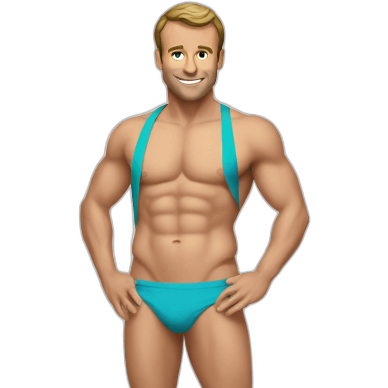 macron in a bikini emoji