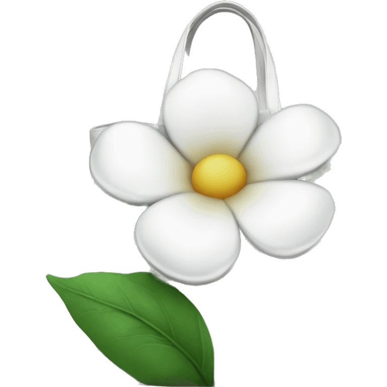 White flower bag emoji