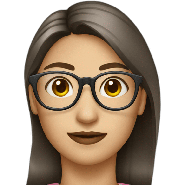 Femme lunettes  emoji