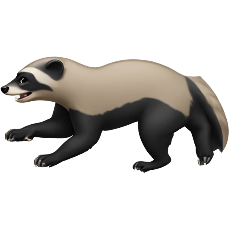 Honeybadger playing frisbee emoji