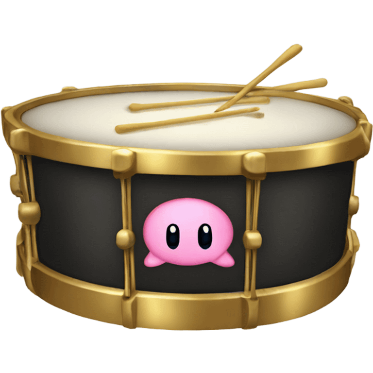 Kirby golden sideways drum emoji