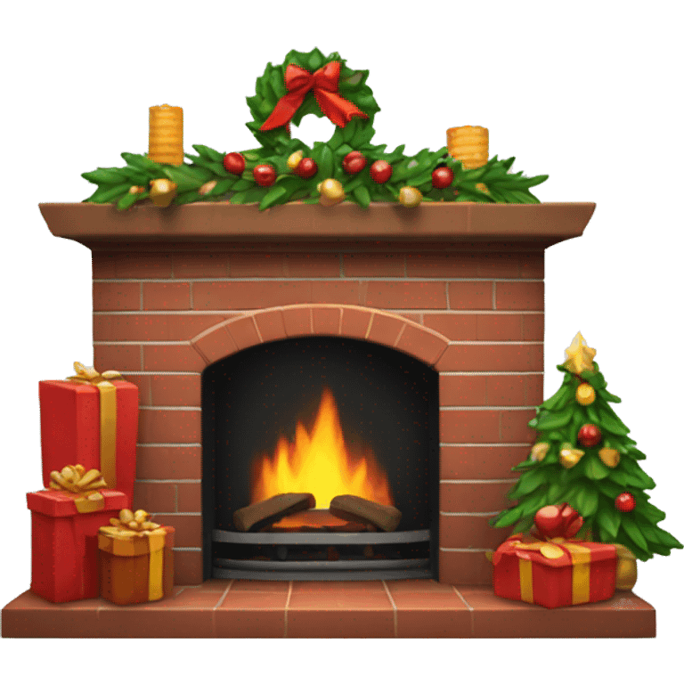 christmas fireplace emoji