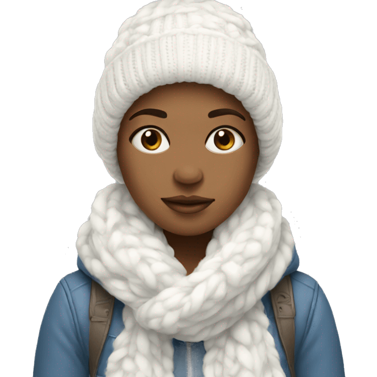 Winter girl white cozy  emoji