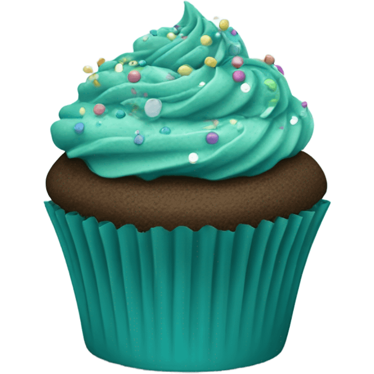 teal cupcake emoji