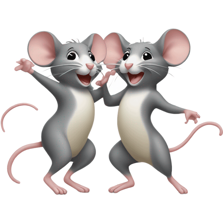 Two mice dancing  emoji