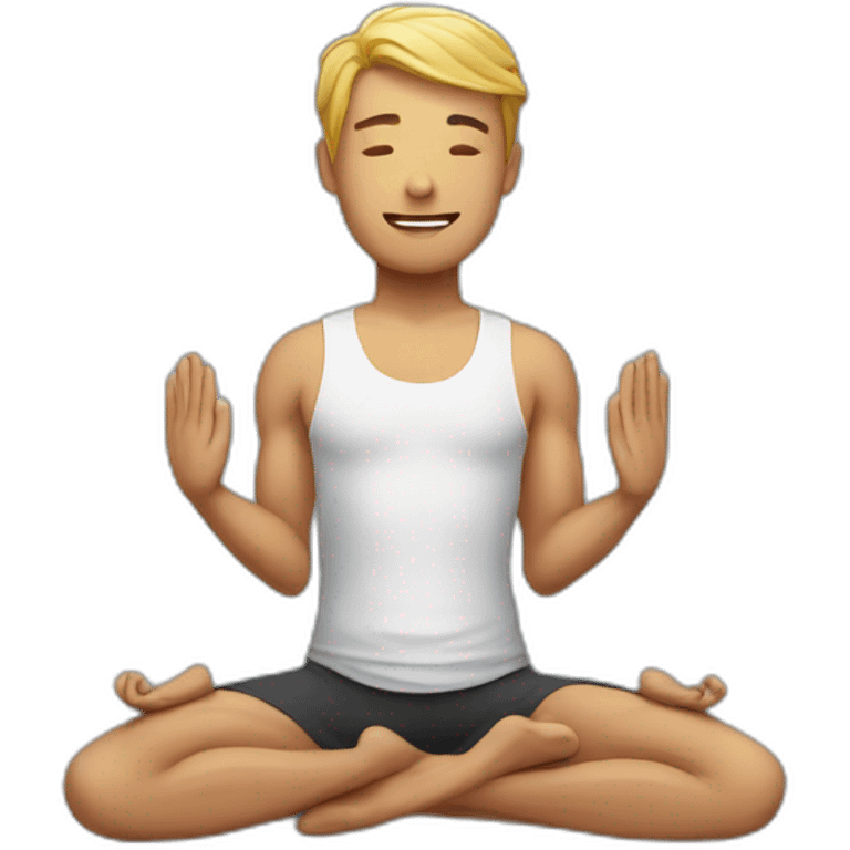 Yoga man technology emoji