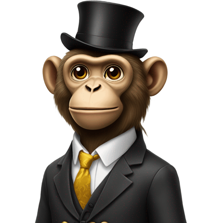 Monkey wearing an ascot emoji