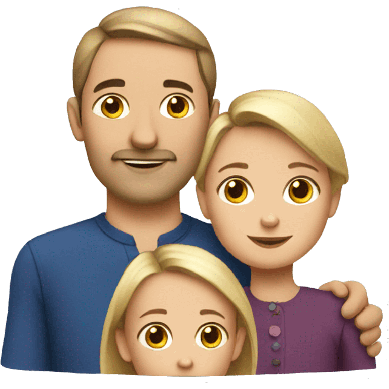 french-russian parents with two children emoji