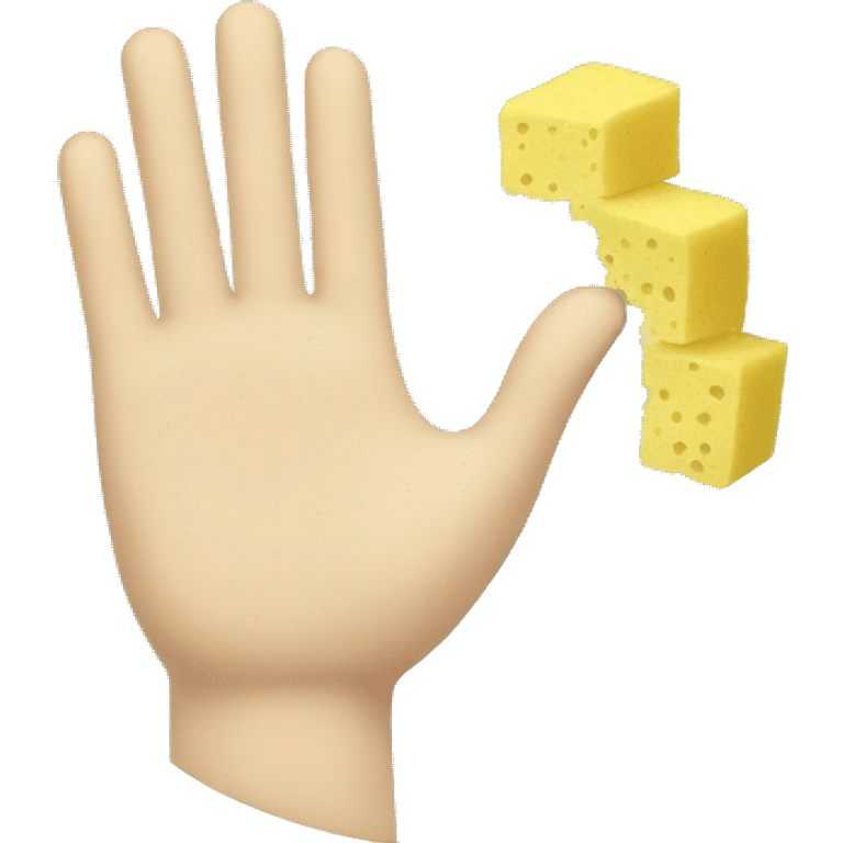 hand holding a sponge  emoji