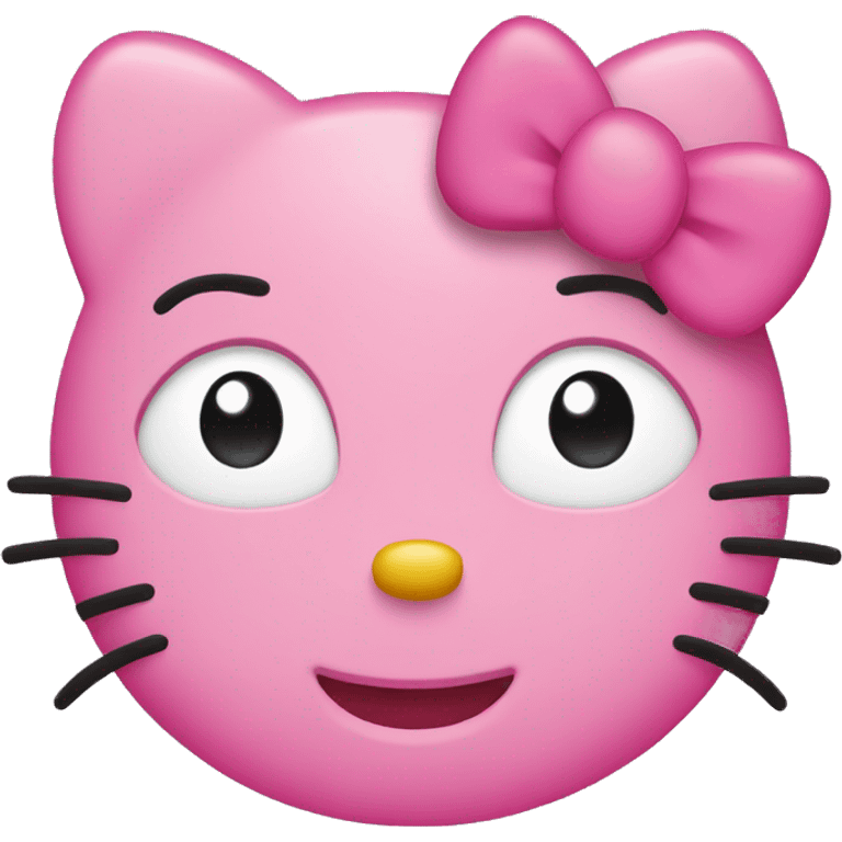 pink hello kitty face emoji