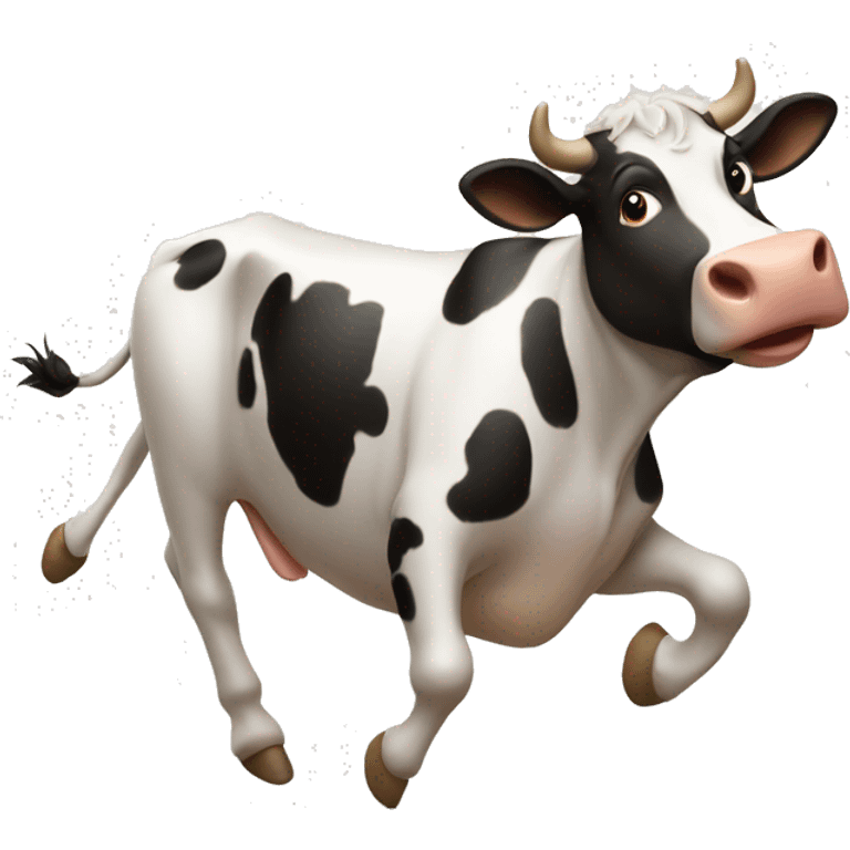 A dancing cow emoji