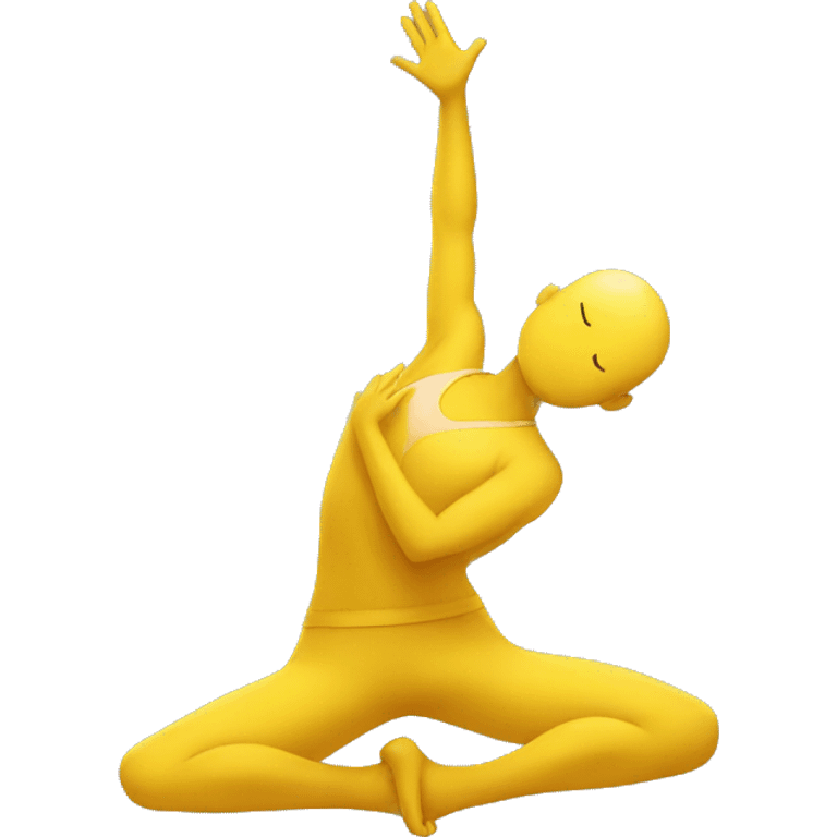 yellow person doing yoga emoji