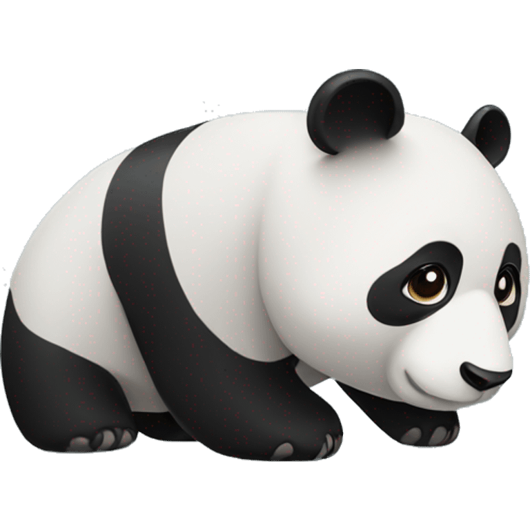 Panda with long bottom emoji