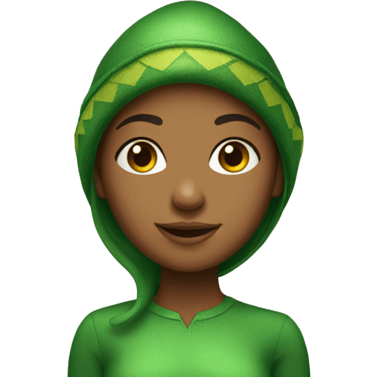 girl with elf hat emoji