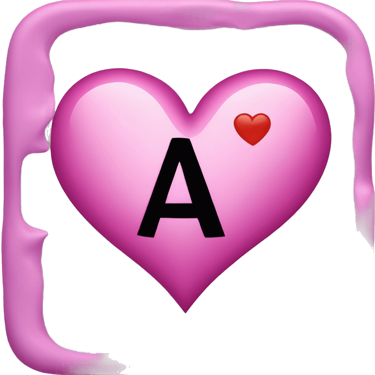 heart with a letter a inside  emoji