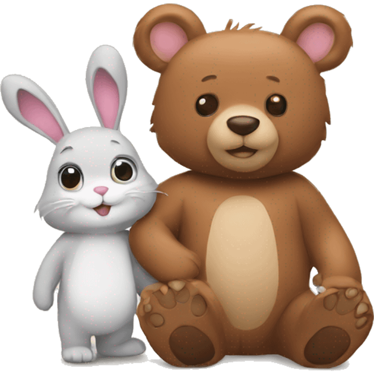 bunny and bear emoji