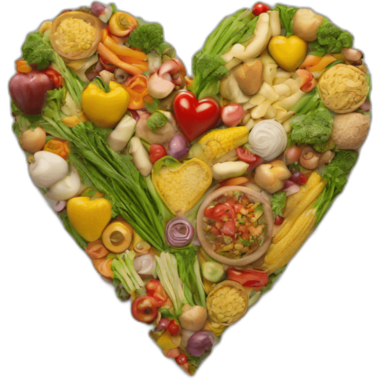 Heart Made out of Food emoji