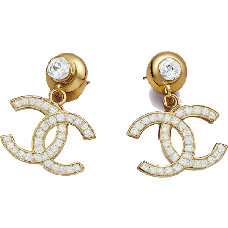 Chanel earrings diamond  emoji