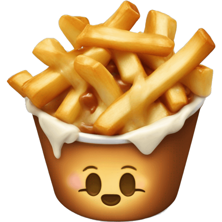 Poutine qui mange des pâtes emoji