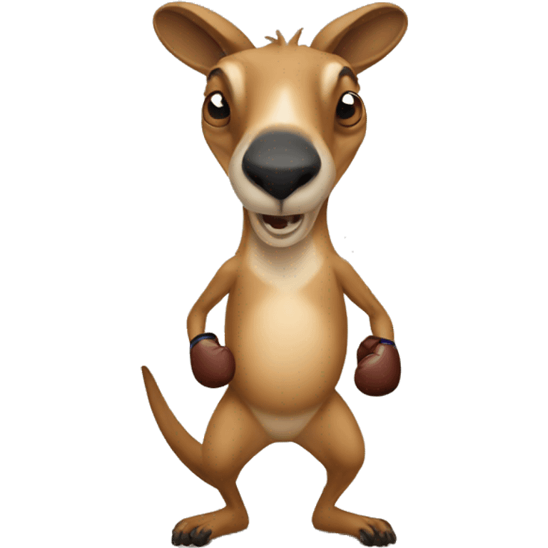 A boxing kangaroo  emoji