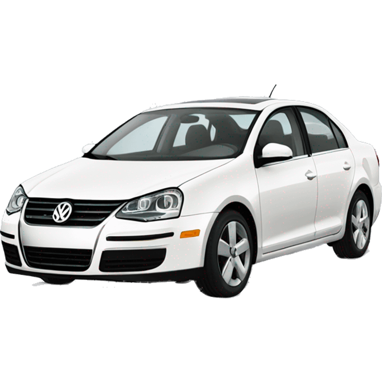 White Volkswagen Jetta 2008 emoji